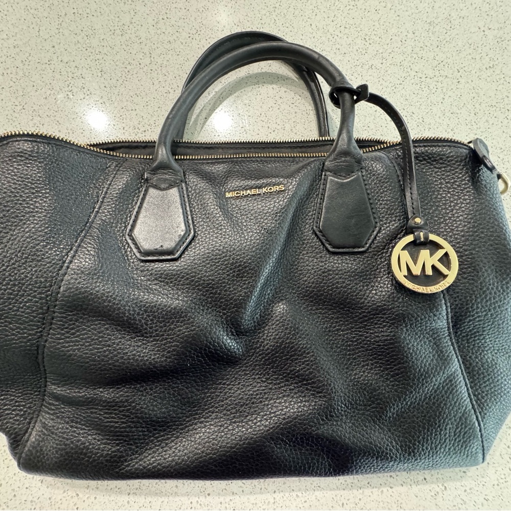 Michael Kors Black Pebbled Leather Tote